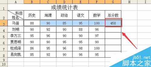 在excel中自动求和怎么使用?5