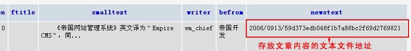 帝国cmsV4.6功能介绍之内容存文本3