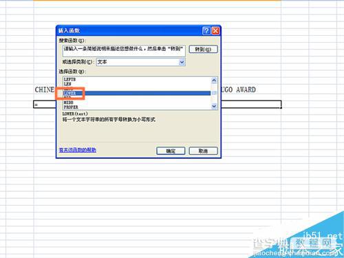 在EXCEL表格中怎么使用LOWER函数?5