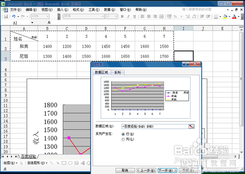 用excel2003制作折线图方法图解11