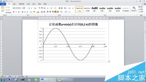 word怎么画函数图像?word2010制作正弦函数图像的详细教程9