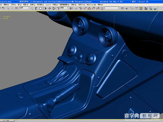 3DSMAX无需三视图制作SLR Stirling Moss仪表台、中控、座椅、后视镜30