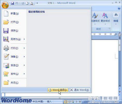 在Word2007中如何更正拼写时忽略Internet和文件地址1