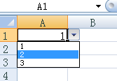 在Excel单元格中使用下拉框的方法1