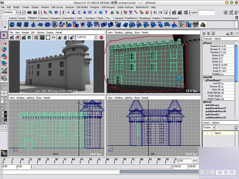 MAYA建模之古堡建模日記教程18