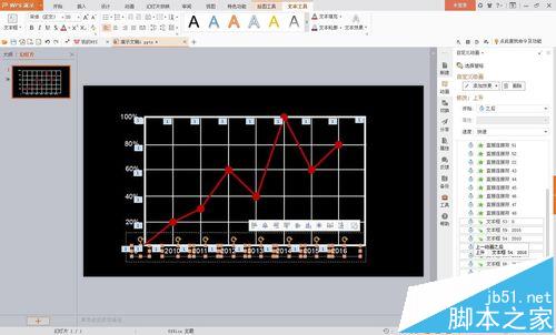 wps中数据曲线总结汇报图表怎么做成动画效果?18