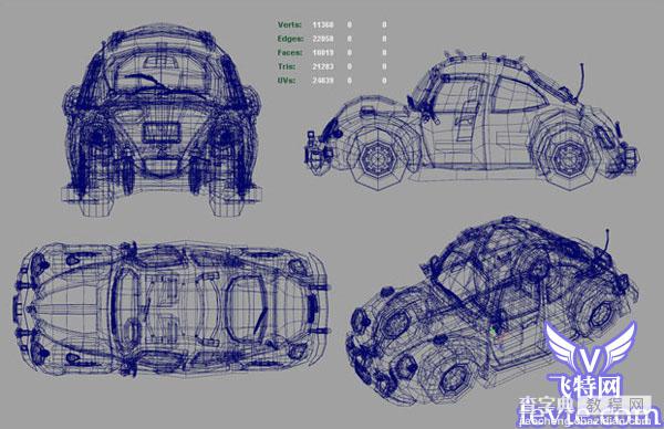 Maya建模大众Bug汽车教程7