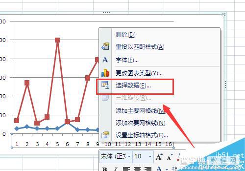 Excel折线图的横坐标怎么修改?7