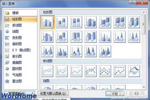 如何删除或重命名Word2007自定义图表模板2