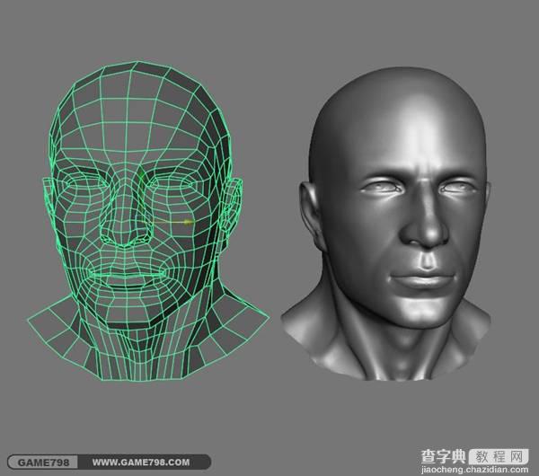 3dsmax 结合maya制作中世纪次世代人头布线教程32