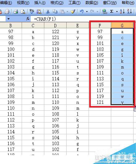 excel怎么自动输入26个字母组成的序列?8