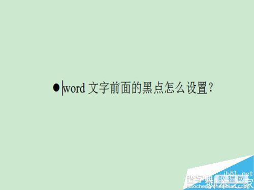 在word文档中怎么设置文字前面的黑点?1