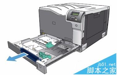 HP CP5225彩色激光打印机怎么给纸盒1和纸盒2放纸?4