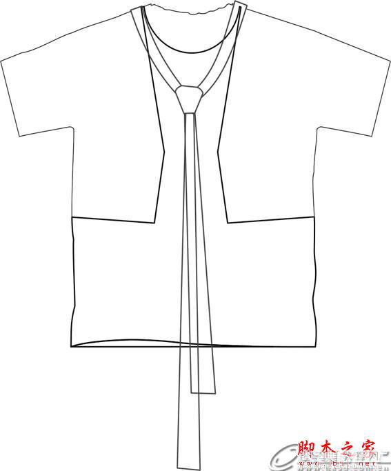 CorelDRAW(CDR)设计制作夏装男士衣服款式图实例教程图文详解6