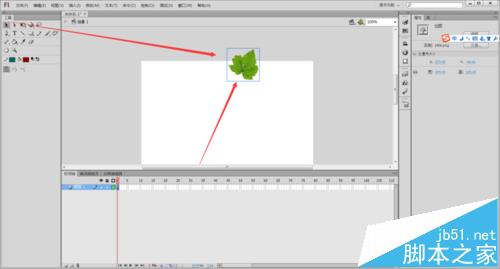 Flash怎么没制作一片树叶飘落动画?10