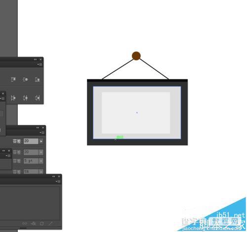 ai中怎么绘制一款可以挂在墙上的相框?7