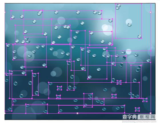 Illustrator CS4 绘制覆盖着雨滴窗口16