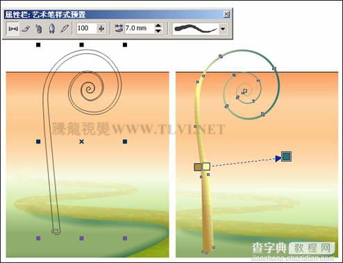 CorelDraw彩色铅笔绘制美丽的卡通通话故事21