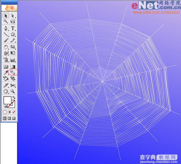 Illustrator教程:制作蜘蛛网特效图10