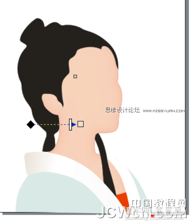 CorelDRAW鼠绘教程：绘制宋代女词人李清照7