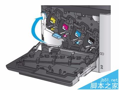 HP M680打印机怎么更换碳粉收集装置?5