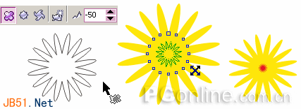 CorelDRAW(CDR)利用交互式变形工具应用设计绘制漂亮花朵实例教程13