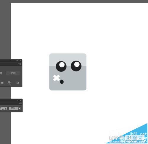 Ai怎么绘制一个可爱的方形脸卡通图标?9