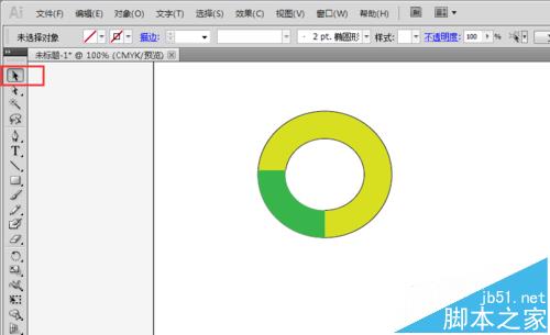 Ai怎么画圆环形状? Ai制作两色圆环的教程10