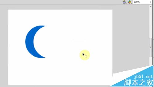 flash cs6怎么画月亮? flash使用矩形工具绘制月亮的两种方法6