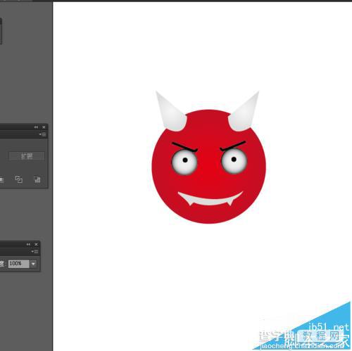AI怎么画一个红色带角的恶魔头像图标?6