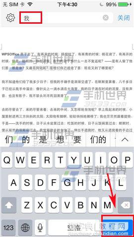 WPS Office手机版文档如何快速查找词语？4