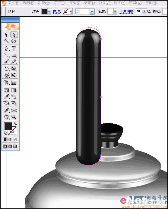 Illustrator教程：制作矢量铝制水壶21