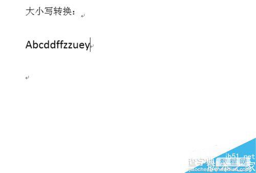 Word里的英文字母大小写怎么转换?5