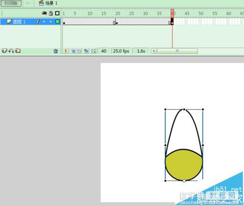 FLASH怎么绘制一个不倒翁的动画?5