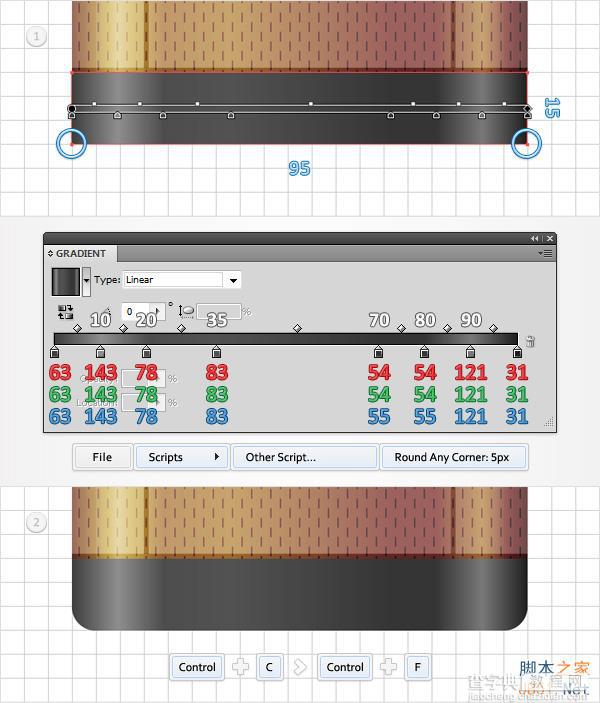 Illustrator绘制精致复杂的复古风格打火机图标16