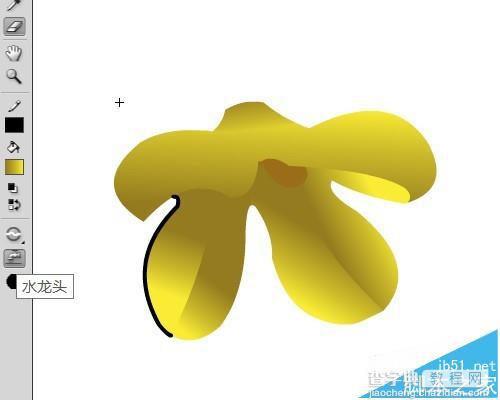 flash怎么使用鼠标绘制一枝桂花枝?4