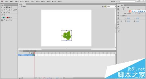 Flash怎么没制作一片树叶飘落动画?9