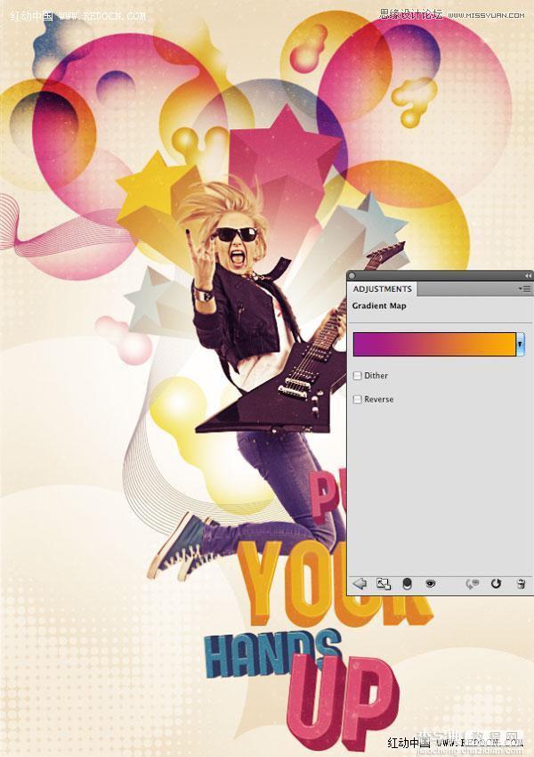Illustrator结合Photoshop设计时尚创意的音乐风格海报48