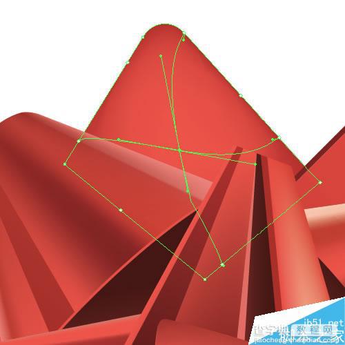 AI CS4制作漂亮的立体红色礼品包装花31