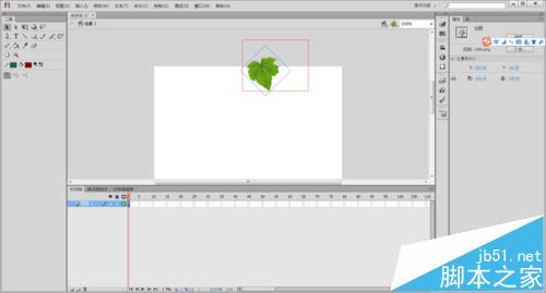 Flash怎么没制作一片树叶飘落动画?11