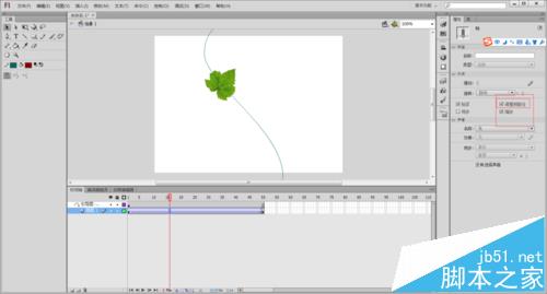 Flash怎么没制作一片树叶飘落动画?20