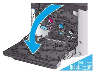 HP M680打印机怎么更换碳粉收集装置?1