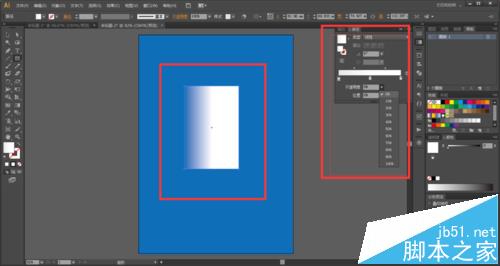 AI怎么制作中间有颜色两边透明的渐变条?11