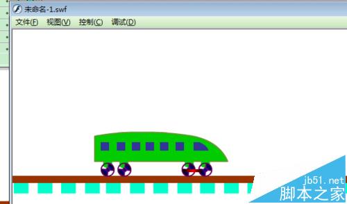 flash怎么绘制和谐号火车从火车道开过的动画?14