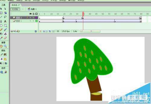 FLASH怎么制作一个砍伐大树的动画?8