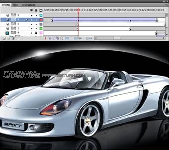 Flash CS4实例教程：制作汽车动画型广告20