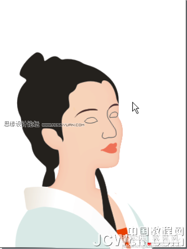 CorelDRAW鼠绘教程：绘制宋代女词人李清照11