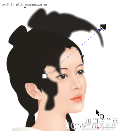 CorelDRAW鼠绘教程：绘制宋代女词人李清照35