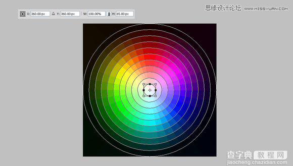 Photoshop绘制超逼真的色轮/色环配色表效果图15