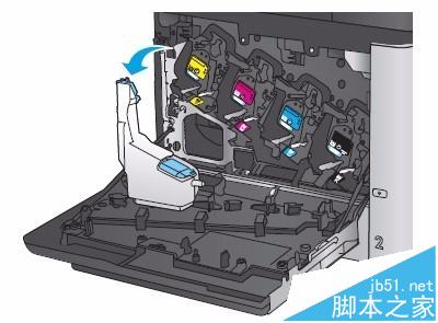 HP M680打印机怎么更换碳粉收集装置?2